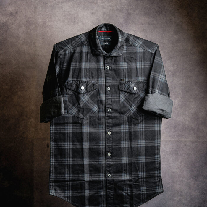 Out of Office Plaid Utility Cotton Shirt