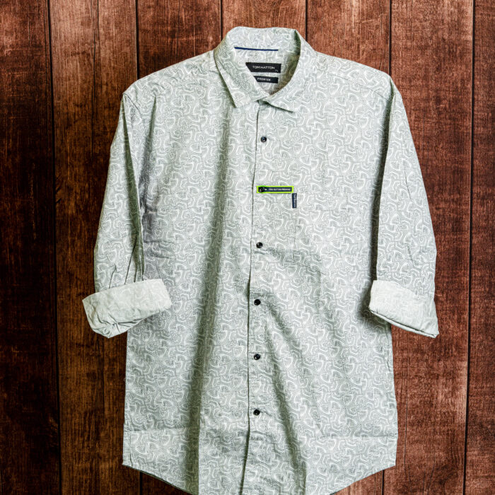 Sage Geo Premium Cotton Shirt