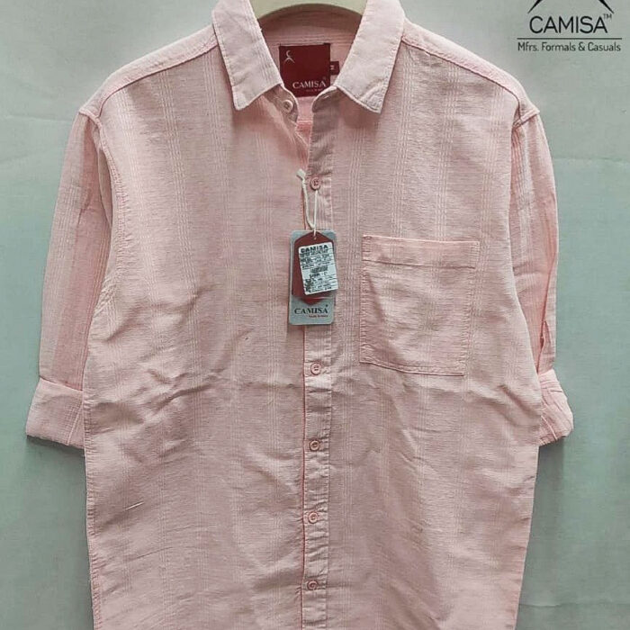 Men’s Premium Cotton Peach Casual Shirt