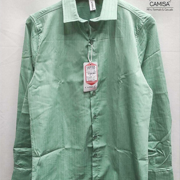 Men’s Sage Green Satin Lycra Party Shirt