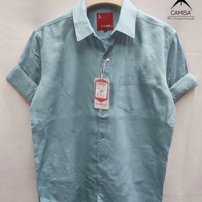 Light Blue Cotton Twill Men's Shirt