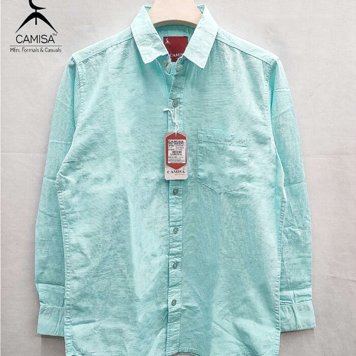 Mint Green Cotton Cord Men's Shirt