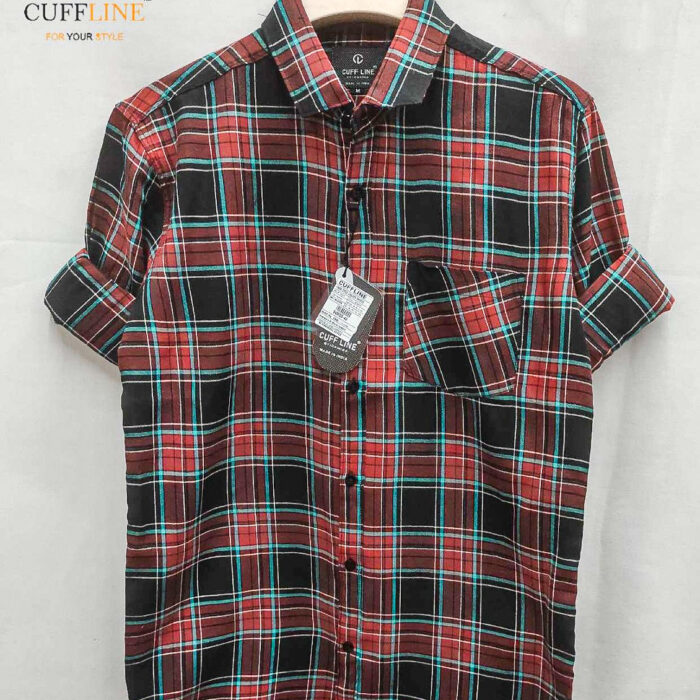 Rust Check Yarn-Dyed Casual Shirt