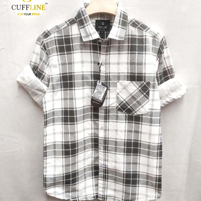 Men’s Grey Check Casual Shirt